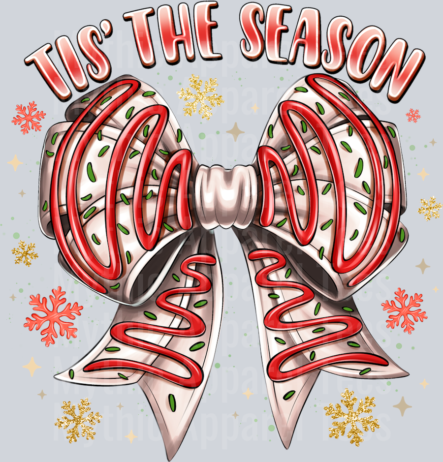 Tis the season Little Debbie Christmas Tree Cake bow