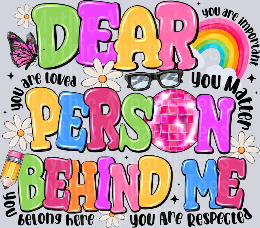 Dear Person Behind Me