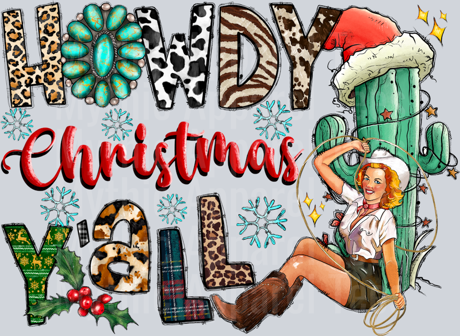 Howdy Christmas Yall Western