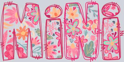 Mini Floral Pink Floral DTF Mini Transfers