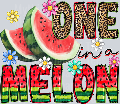 One in a melon watermelon DTF Summer Transfers