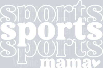 Sports Mama Stacked White