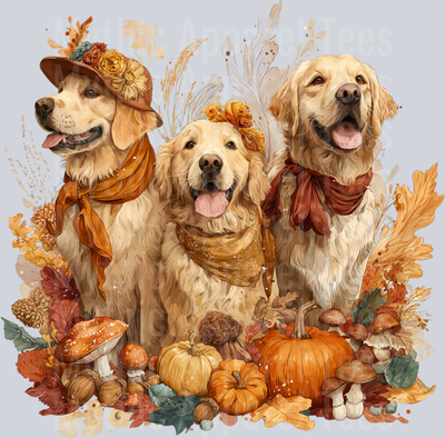 fall golden retriever png