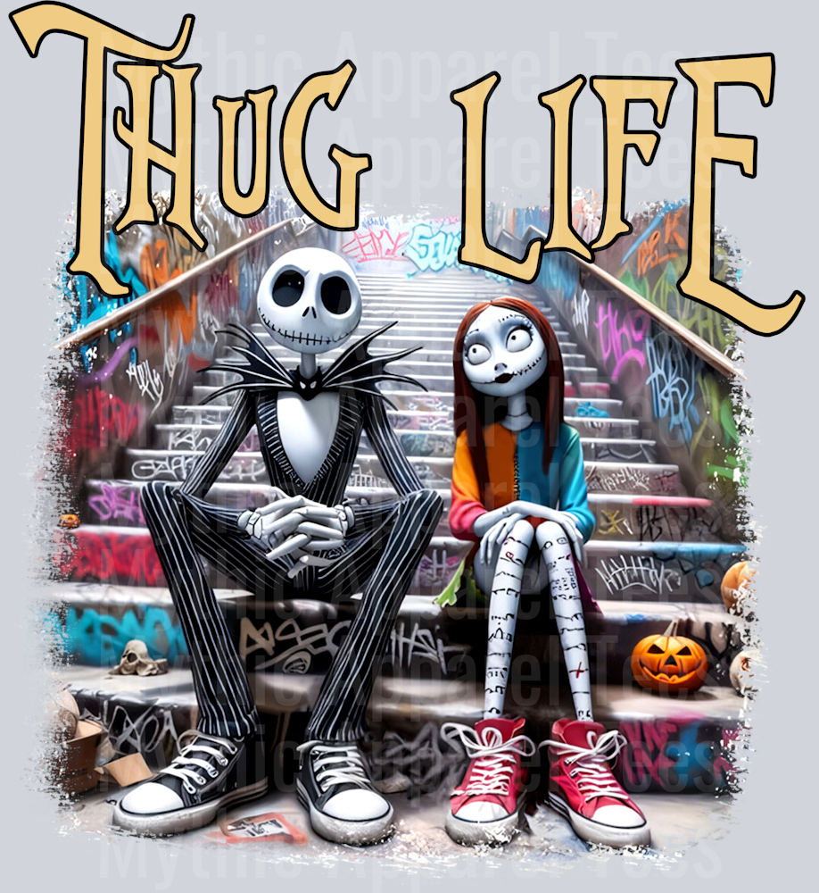Jack Skellington Thug Life DTF Transfers for Halloween