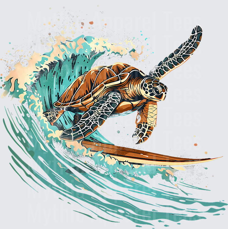 Sea Turtle Surfing Ocean Sea Turtle Ocean Sea Animal Lover T-Shirt