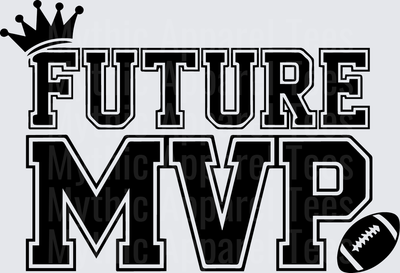 American Football Future MVP Crown Bold Varsity Letter Design