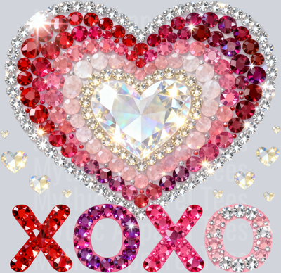 AZ700 Faux Rhinestone Valentines Day