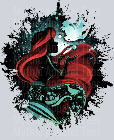 Ariel Disney Princess Dark Silhouette Color Splash Crystal Ball Vision