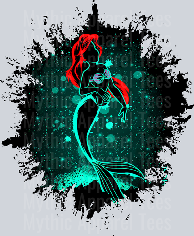 Ariel Disney Princess 2 Dark Silhouette Color Splash Crystal Ball Vision