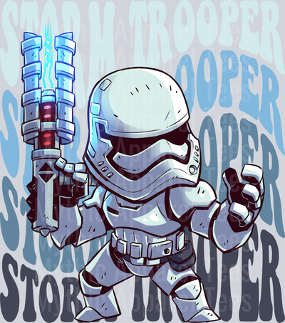 Storm Trooper 2 Star Wars Stacked Name Disney
