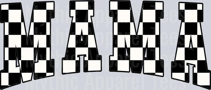 Checkered Mama Wavy Retro Funny Designs Valentines Day