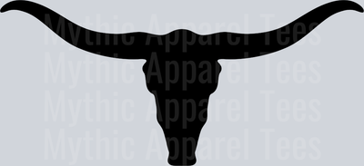Cow Bull Horn DTF Western Transfers