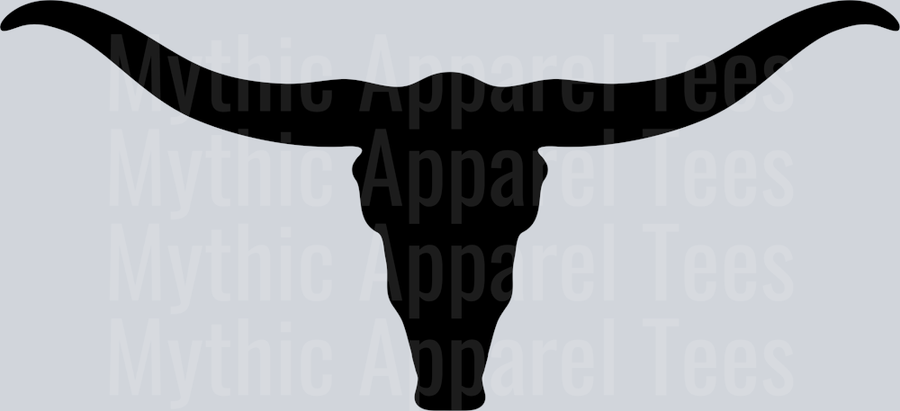 Cow Bull Horn DTF Western Transfers