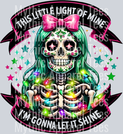 This Little Light Of Mine - Skull Girl - Skull Transfer
