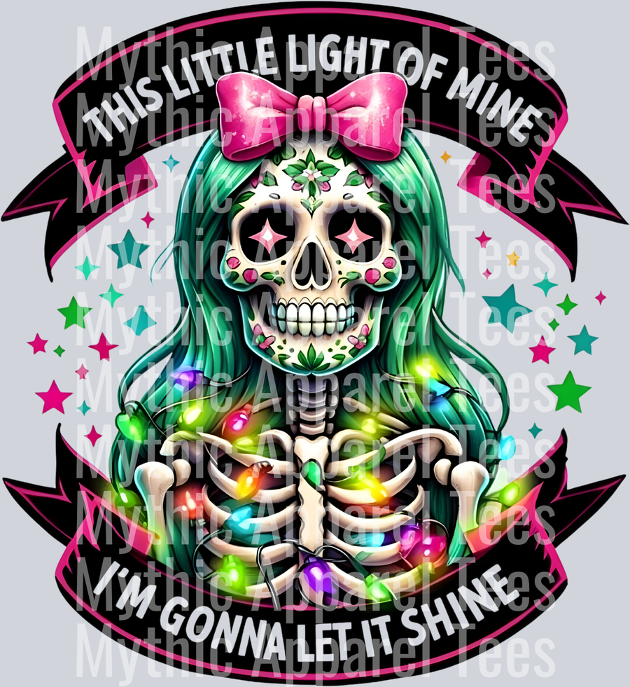 This Little Light Of Mine - Skull Girl - Skull Transfer