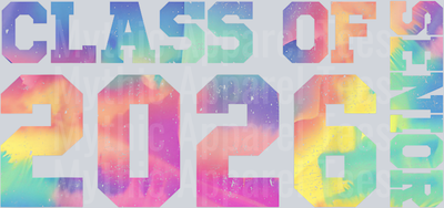 Class of 2026 Senior Graduation Tie Dye Graduate Student T-Shirt