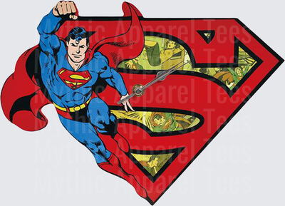Marvel Super Heroes Superman Flying Fist Raised Classic S Shield Logo Comic Art