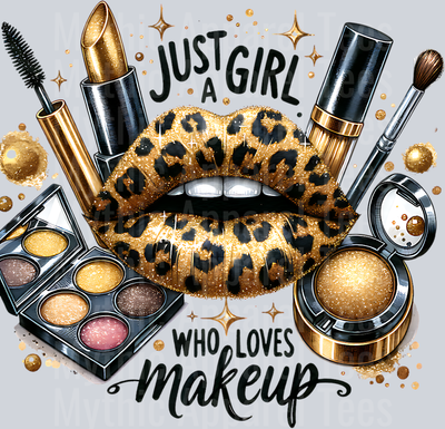 Cheetah Gold Just a girl who loves makeup DTF Makeup Transfers