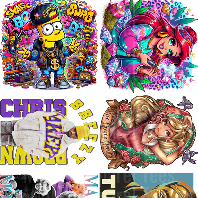 Pop Culture GANG SHEET 10 FULL SIZE IMAGES