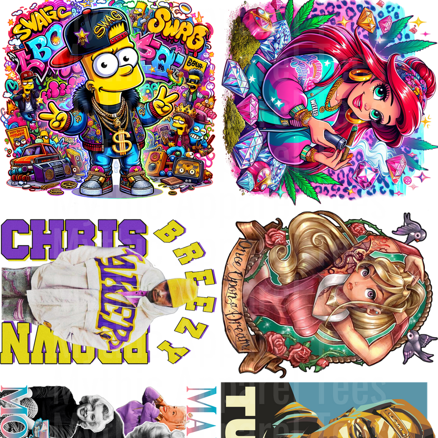 Pop Culture GANG SHEET 10 FULL SIZE IMAGES