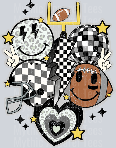 Retro_Football_Collage_Grey_Grunge
