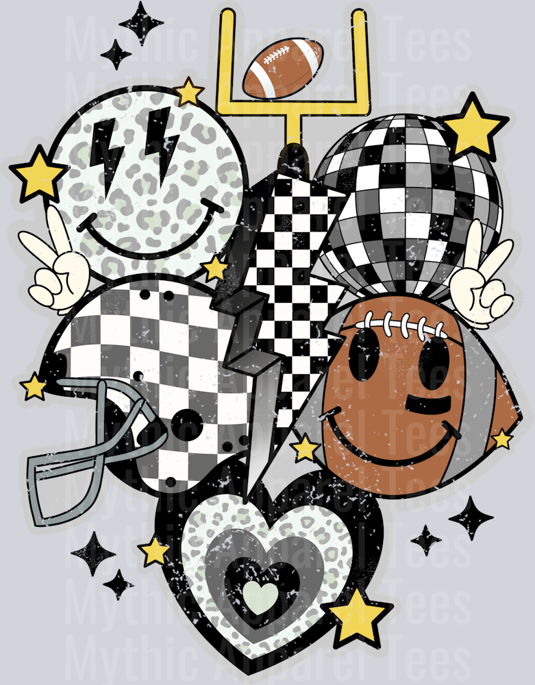 Retro_Football_Collage_Grey_Grunge