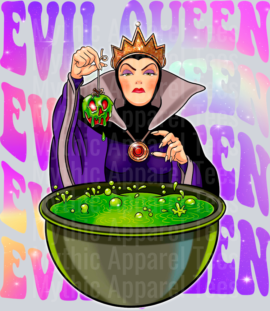 Evil Queen Disney Villain Stacked Name Disney