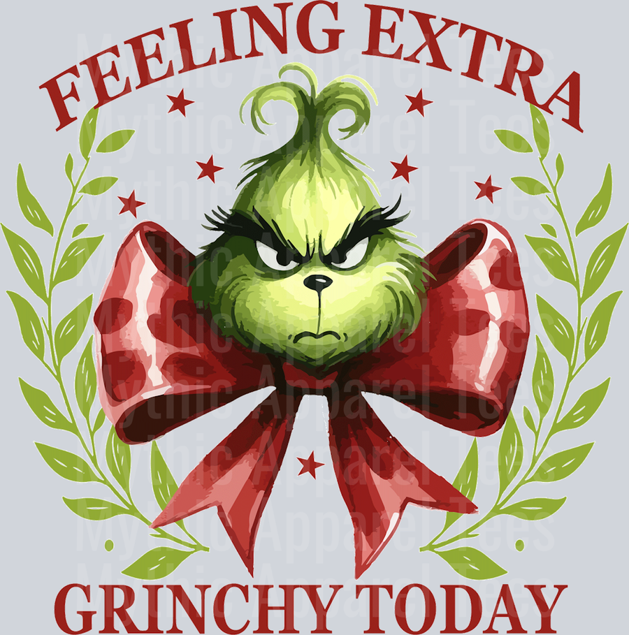 Feeling Extra Grinchy Today DTF Christmas Highland Cows Transfers