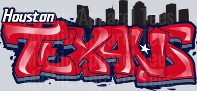 Texans Tri Color Airbrush DTF NFL Transfers