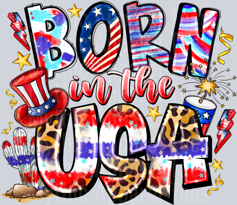 Born In The Usa 4th of july DTF Patriotic Transfers