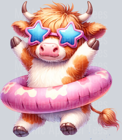 Summer Highland Cows at the Beach 2