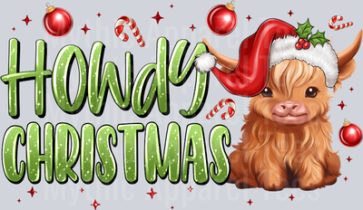 Howdy Christmas Highland Cow