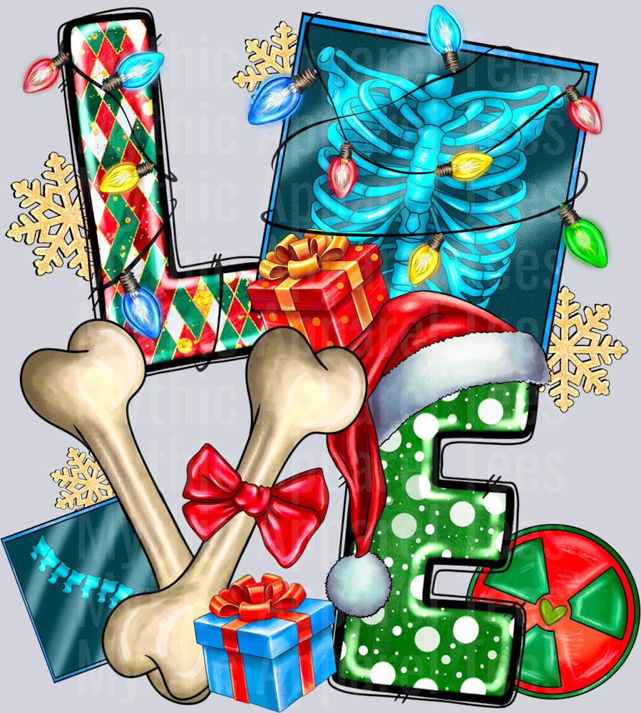 Love Xray Christmas Nurse