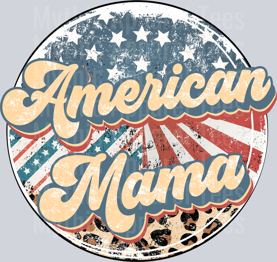 American Mama 2 DTF Patriotic Mom Transfers
