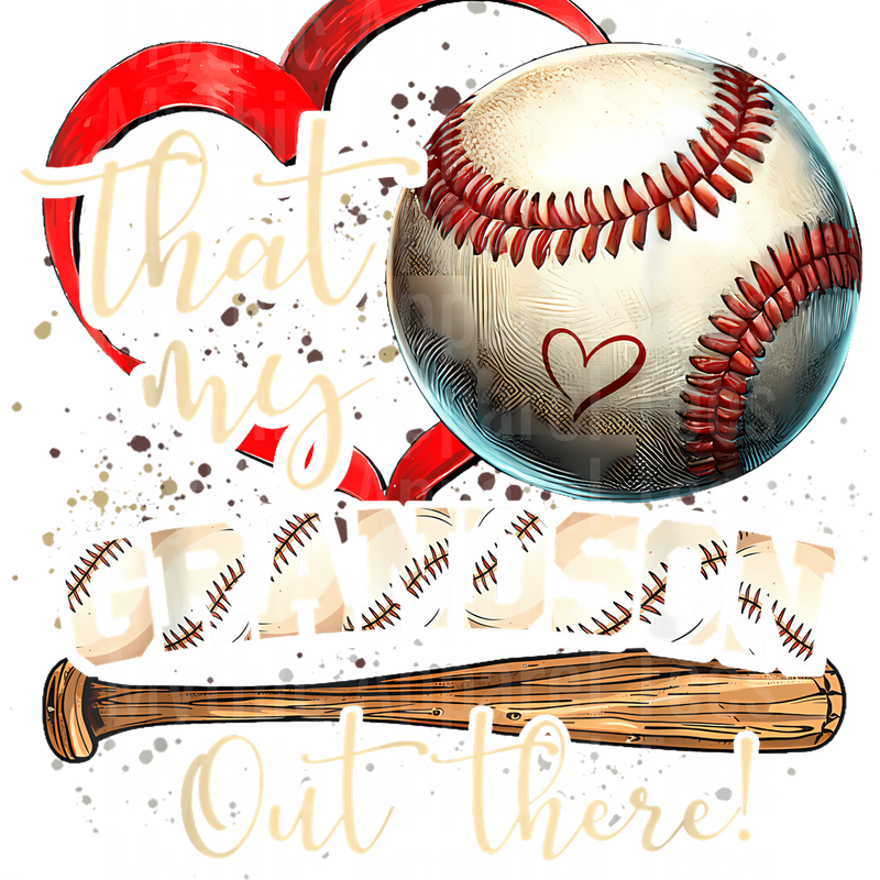 Grandma Grandpa Grandparents Baseball DTF Transfer