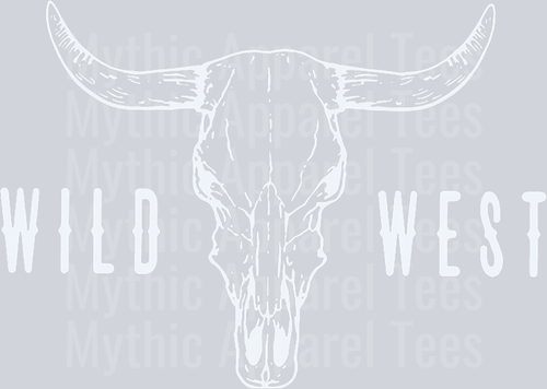 Wild West Bull Head DTF Western Transfers