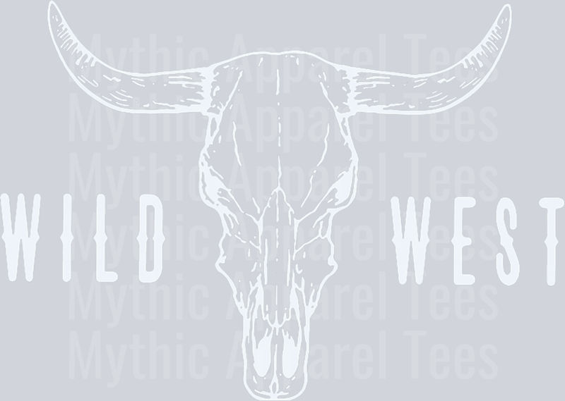 Wild West Bull Head DTF Western Transfers