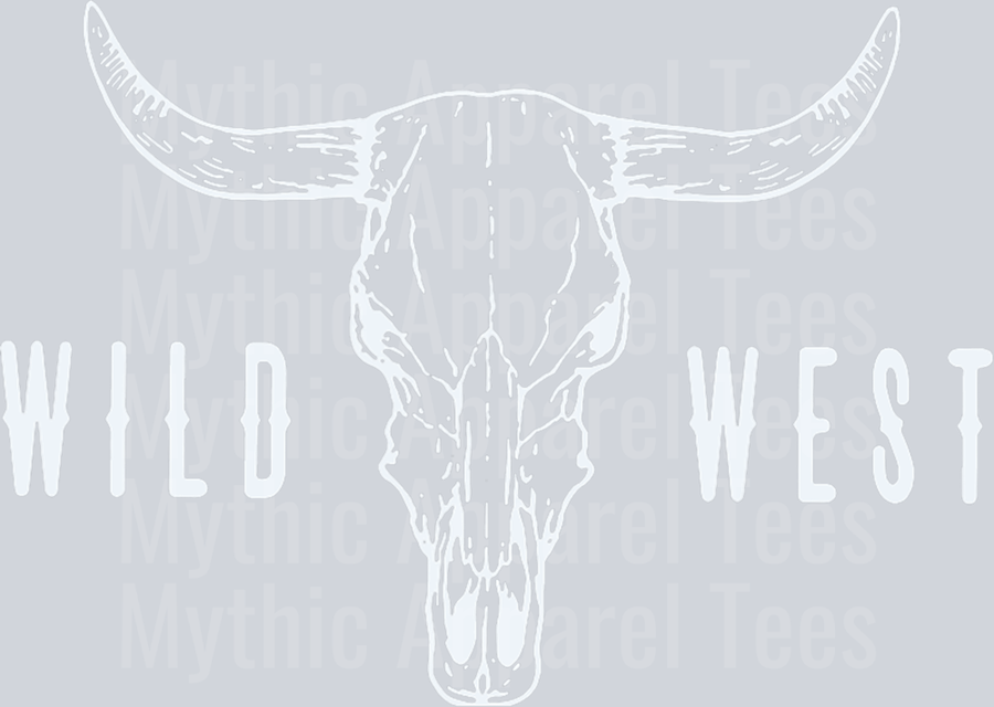 Wild West Bull Head DTF Western Transfers