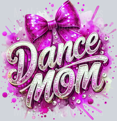 0019 Dance Mom Sequins Pink DTF Dance Mom Transfers