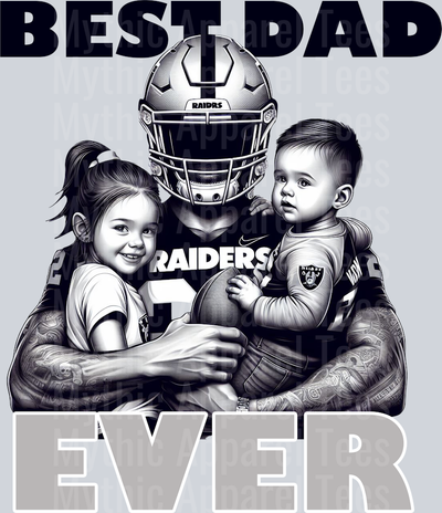 Las Vegas Raiders Best DAD EVER Fathers Day DTF NFL Transfers