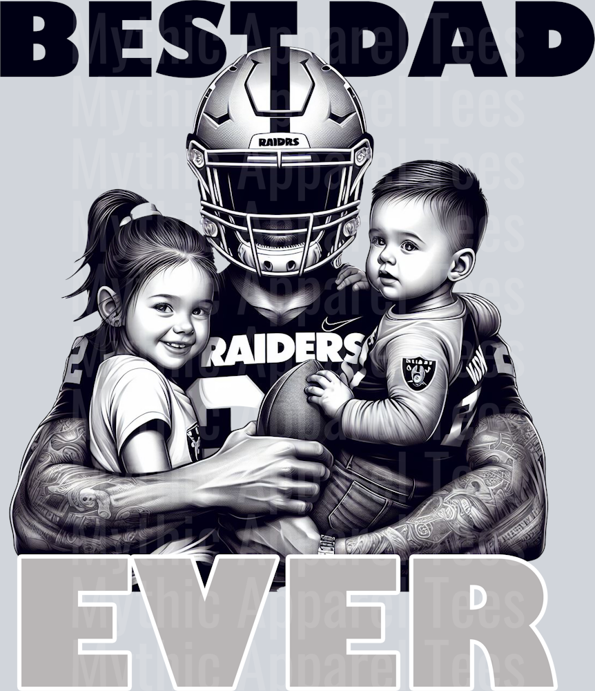 Las Vegas Raiders Best DAD EVER Fathers Day DTF NFL Transfers
