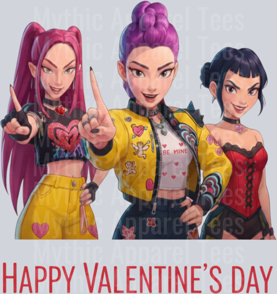 K-Pop Demon Hunters DemonX Valentines Day Transfers