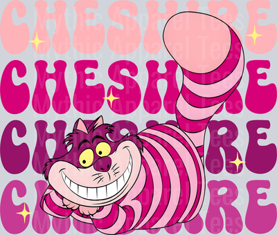 Cheshire Cat Alice in Wonderland DTF Disney Transfers
