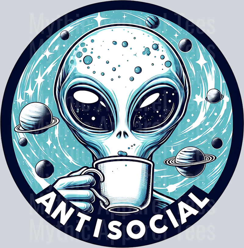 Antisocial Coffee Alien DTF Alien Transfers