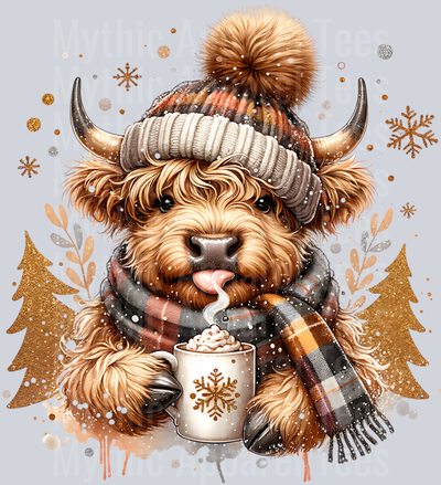 HighlandcowgoldtreescocoaChristmas