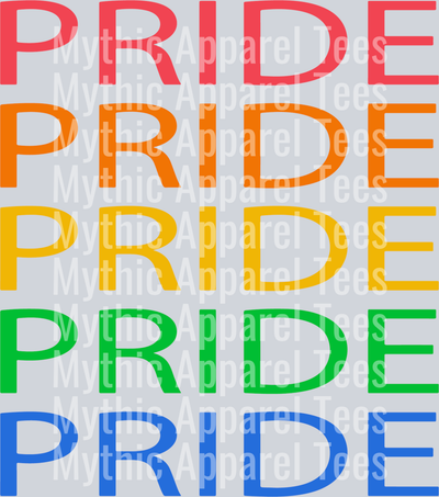 Pride rainbow repeating LGBTQ+ Transfer
