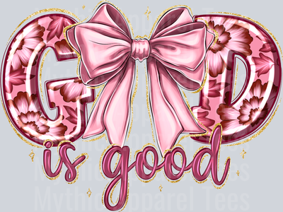 God is God Bow Pink Religious