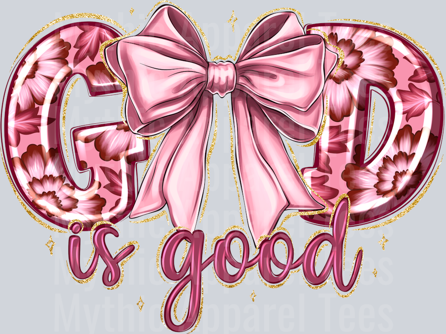 God is God Bow Pink Religious