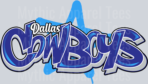 Cowboys Tri Color Airbrush DTF NFL Transfers