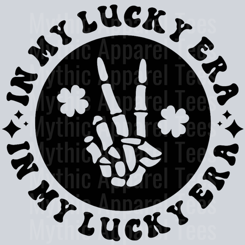 In My Lucky Era Pocket Design Wavy Retro Funny Designs St Patrick's Day